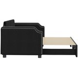  Dnevni krevet na razvlačenje crni 80 x 200 cm od tkanine | Eponuda.com