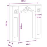  Okvir za kamin Hrast artisan 102 x 20 x 102 cm - Hrast artisan | shoptok.hr