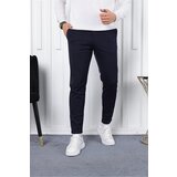 Dewberry 36197 Ids Slim Fit Lycra Fabric Mens Trousers-NAVY cene