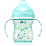 Chicco Training Cup 6m+ otroški lonček z ročaji Teal 1 kos | Shoptok.si