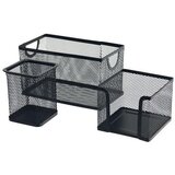  Set od 3 crna metalna stolna organizatora | shoptok.hr