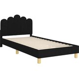  Posteljica za malčke z vzglavjem Črna 90 x 200 cm blago, (5000105170) | Shoptok.si