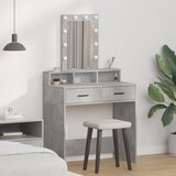 vidaXL Beton siva Iverica 79 x 41 x 140 cm Ogledalo Toaletni Stol Cijene
