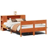 vidaXL Knjižna postelja brez vzmetnice vošč. rjava 135x190 cm borovina, (21532572) | Shoptok.si