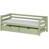  Drveni dječji krevet Ergo s ladicom - olive - 200x90 cm - Madrac PE pjena 8 cm-spužvasti madrac | shoptok.hr