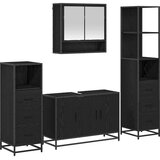 vidaXL set namještaja za kupaonicu 4 pcs crni hrast 90 x 33 x 60 cm | shoptok.hr