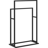 Samostojeći stalak za ručnike crni 48 x 24 x 78,5 cm željezni | Eponuda.com