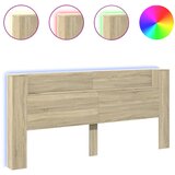 Maison Chic posteljno vzglavje - vzglavna omarica - nočna omarica led sonoma hrast 220x16,5x103,5 cm, (21705941) Cene