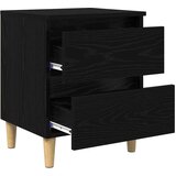 vidaXL Posteljna omarica s predalom Črna Orehovina 40 x 35 x 50 cm | Shoptok.si