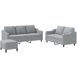 Maison Chic Sedežna garnitura - kavč 3-delna z blazinami svetlo sivo blago, (21729067) | Shoptok.si