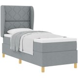 vidaXL Box Spring Postelja z Blazino Svetlo Siva 80x200 cm Tkanina | Shoptok.si