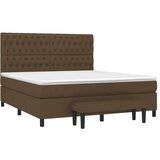  Box spring postelja z vzmetnico temno rjava 180x200 cm blago, (20899505) | Shoptok.si
