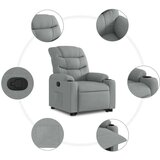  Naslanjač s funkcijo vstajanja svetlo sivo blago | Shoptok.si