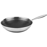 Cheffinger Premium Inox Wok s Premazom Proti Prijemanju z Satjem 32 cm, Srebrna, (21553020)