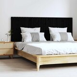  Zidno uzglavlje crni 166x3x60 cm od masivne borovine | shoptok.hr