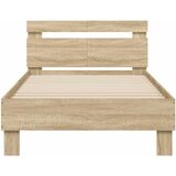  Okvir za krevet s uzglavljem boja hrasta 100x200 cm drveni | shoptok.hr