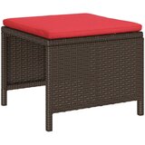  Sjedeća garnitura za vrt 6 kom. Smeđa i crvena poliratan 84 x 45 x 35 cm | shoptok.hr