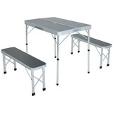 AKORD Roi Kamping Komplet Z Mizo In 2 Klopema, Siva, (5000333439) Cene