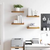  Polica na zidu 4 pcs Smeđa 40 x 23,5 x 4 cm Konstruirano drvo | Eponuda.com