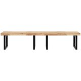  Zidna polica za umivaonik od čelika i masivnog bagremovog drva Smeđa 120 x 60 x 4 cm | Shoptok.si