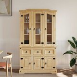  Visoka komoda Corona smeđa 112x43x196 cm borovina meksički stil | Eponuda.com