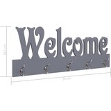  Zidna vješalica za kapute WELCOME siva 74 x 29,5 cm | shoptok.hr