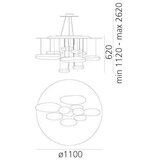 ARTEMIDE 1367110A - LED prigušiva viseća svetiljka na sajli MERCURY LED/58W/230V 3000K | Eponuda.com