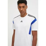 Adidas Bombažna kratka majica moška, bela barva, JJ1533