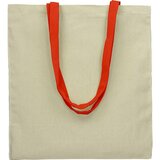  Vrečka bombažna kolakata 140gsm z barvnim ročajem PROMOCIJA - RDEČA | Shoptok.si