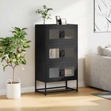 vidaXL Visoka ploča crna 68x39x123 cm čelik | shoptok.hr