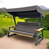 Hanah home nova 2400 - Anthracite, Black NaturalAnthracite Garden Triple Swing Chair cene