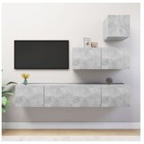  4-dijelni set TV ormarića siva boja betona od iverice | shoptok.hr