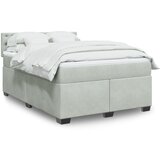  The Living Store Box spring postelja z vzmetnico svetlo siva 140x200 cm žamet - Box Spring Postelja, (21518901) | Shoptok.si