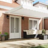 vidaXL Avtomatska retraktibilna tenda Bela 500x300 cm | Shoptok.si
