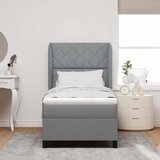  Krevet s opruga kutije Svjetlosiva 90 x 200 cm tkanina | shoptok.hr