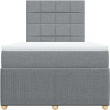 vidaXL Krevet s oprugama i madracem svjetlosivi 120x190 cm od tkanine | shoptok.hr