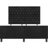 vidaXL Krevetna Okvir Crna 140x190 cm Baršun | shoptok.hr