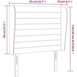  Uzglavlje s ušima tamnosmeđe 83 x 23 x 118/128 cm od tkanine | shoptok.hr