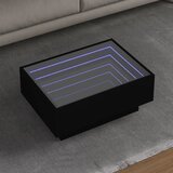 Furnova Klubska mizica LED črna 70x50x30 cm inženirski les, (21914833) Cene
