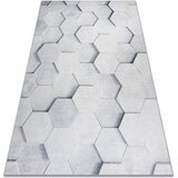 RugsX Preproge ANDRE 1180 pralna preproga Vzorec satja, šesterok 160x220 cm Siva | Shoptok.si