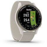 Garmin golf GPS sat Approach S50, krem-zlatni okvir, remen ComfortFit boje bjelokosti | shoptok.hr