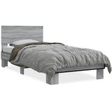  Okvir za krevet boja hrasta 75x190 cm konstruirano drvo i metal | shoptok.hr