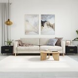 vidaXL Klubske mizice 2 kosa črne 50x50x40 cm inženirski les Cene