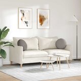 Jastučići za sjedenje 2 pcs Sivo-smeđa Ø40 x 13 cm tkanina | shoptok.hr