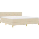 Box Spring Krevet s Madracem Krem 180x200 cm Tkanina | shoptok.hr