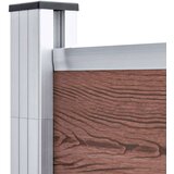 vidaXL Vrtna ograja WPC 1391x186 cm rjava | Shoptok.si