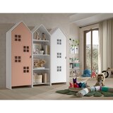 Vipack Bela/rožnata odprta otroška garderobna omara 173x171,5 cm CASAMI BRUGES – | Shoptok.si