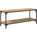 TV ormar Umjetnički hrast 100x33x41cm Obrađeno drvo i čelik | shoptok.hr