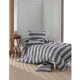 Hanah home komplet posteljine Max Yollu Saten, 160x220cm, Siva Cene