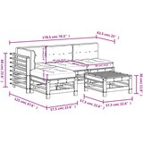  5-dijelna vrtna garnitura od impregnirane borovine s jastucima | shoptok.hr